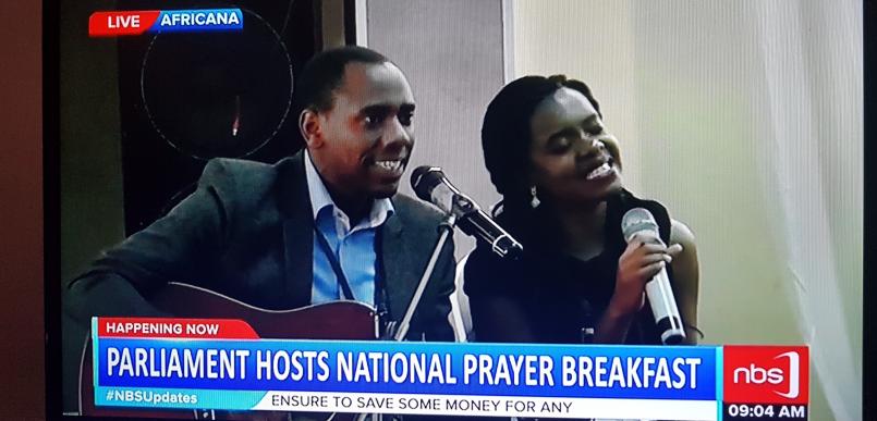 Price Love leads worship at the National Prayer Breakfast